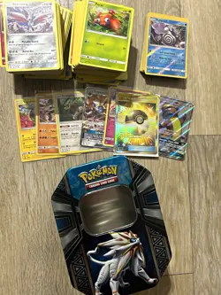 Pokemon Sun and Moon Base set Bundle/Bulk/Joblot - comes with tin and 3 promos - Image 1