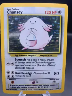 CHANSEY - Holo Rare Base Set 1999 Pokemon TCG WOTC - LP - Image 1