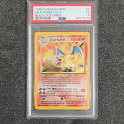 PSA 5 Charizard 1999 Base Set 4/102 Holo Rare Black Dot Error Misprint - Image 1