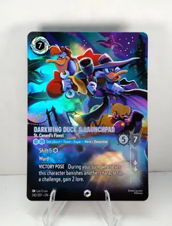 DARKWING DUCK & LAUNCHPAD ENCHANTED DISNEY LORCANA ATTACK OF THE VINE IN HAND! - Image 1