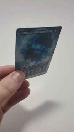 MTG Simulacrum Synthesizer - Altered Full Art Card On Premium BlueCore Cardstock - Image 2