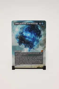 MTG Simulacrum Synthesizer - Altered Full Art Card On Premium BlueCore Cardstock - Image 3