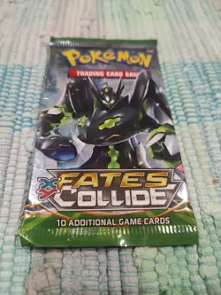 Pokemon TCG: XY-Fates Collide Booster Pack (10 Cards) Factory Sealed Zygarde Art 820650801136 - Image 1