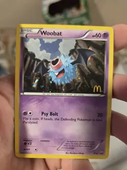 Woobat - 7/12 - Confetti Holo - McDonald's Promos 2012 - Pokemon Card - MP - Image 1