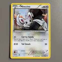 Minccino 104/113 MINT/NM Pokemon Cards Legendary Treasures Reverse Holo Rare - Image 1