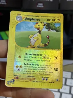 #2 Ampharos 1/147 Aquapolis 2002 Reverse HOlo Rare Pokemon Card TCG - Image 3