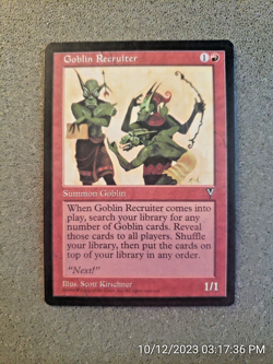MTG Goblin Recruiter - Visions 1996 Magic The Gathering Card NM (DS3D1PH)....... - Image 5