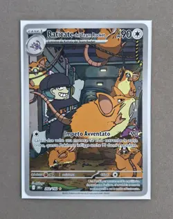⚪Pokemon Card Ita Rivali Predestinati Raticate del Team Rocket Illustrazione... - Image 1