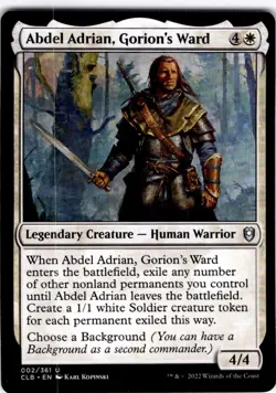 MTG Abdel Adrian, Gorion's Ward Commander Legends:Baldur's Gate Uncommon #2 - Image 1