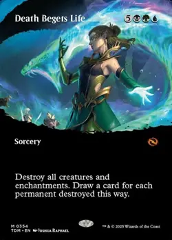Death Begets Life - Extended Art TDM NM MTG - Image 1