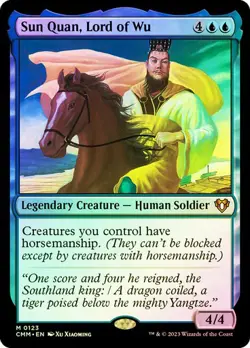 Magic The Gathering MTG SUN QUAN, LORD OF WU FOIL Commander Masters NM Near Mint - Image 1