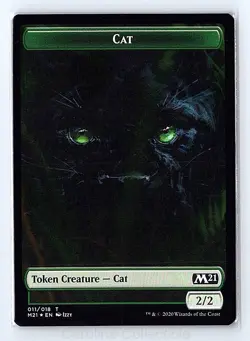 Cat (011) // Soldier Double Token Foil NM Core Set 2021 Magic: The Gathering - Image 1