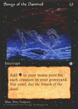 1x Songs of the Damned Moderate Play MTG Magic - Kid Icarus - - Image 1