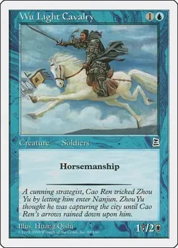 Magic The Gathering MTG WU LIGHT CAVALRY Portal Three Kingdoms NM Near Mint - Image 1