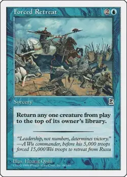 Magic The Gathering MTG FORCED RETREAT Portal Three Kingdoms NM Near Mint - Image 1