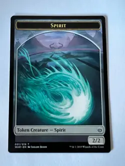 MTG Magic The Gathering War of the Spark Token Creature Spirit LP - Image 1