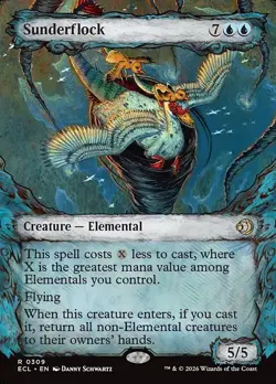 Sunderflock x1 1x Showcase Lorwyn Eclipsed ECL NM MTG - Image 1