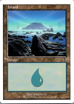 Island (334) 334 Land 7th Edition Magic: The Gathering Lightly Played - Image 1