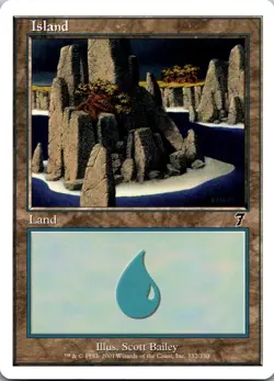Island (332) 332 Land 7th Edition Magic: The Gathering Lightly Played - Image 1