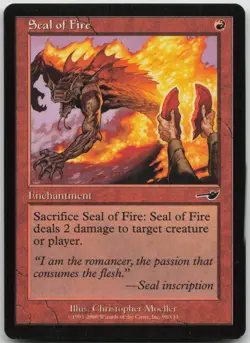 Seal of Fire 98 Common Nemesis Magic: The Gathering Near Mint - Image 1
