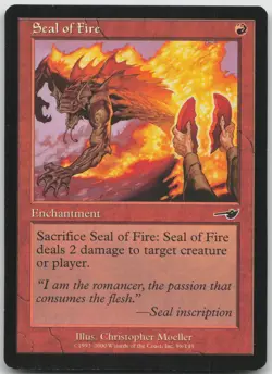 Seal of Fire 98 Common Nemesis Magic: The Gathering Lightly Played - Image 1