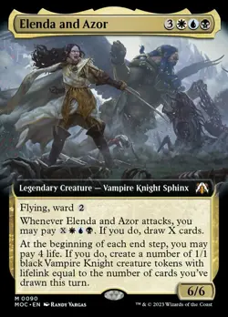 1x Elenda and Azor - Extended Art MTG - Commander: March of the Machine - NM-Min - Image 1