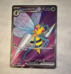 Beedrill EX 98/108 Evolutions Full Art Holo Ultra Rare Pokemon TCG Card - Image 1