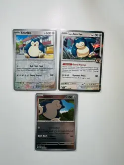 Pokemon Snorlax bundle lot holo & reverse modern cards - Image 1