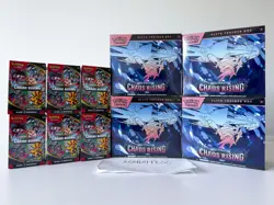 NEW Pokemon TCG Mega Evolutions Chaos Rising (4) Elite ETB + (6) Booster Bundle - Image 1