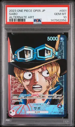 2023 ONE PIECE JAPANESE OP05-AWAKENING OF THE NEW ERA ALTERNATE ART SABO PSA 10 - Image 1