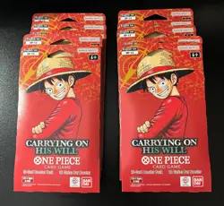 One Piece TCG OP-13 Carrying On His Will Sleeved Booster Pack Lot of 10 English - Image 1