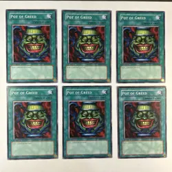 Yu-Gi-Oh! Pot of Greed 1st Edition NM/LP 6 Card Lot - Image 1