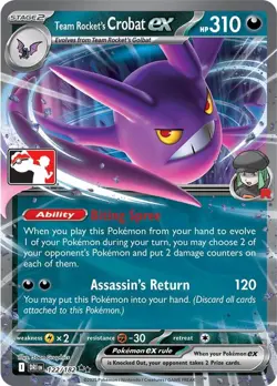 TEAM ROCKET'S CROBAT EX 122/182 HOLO PRIZE PACK SERIES CARDS POKEMON NM - Image 1