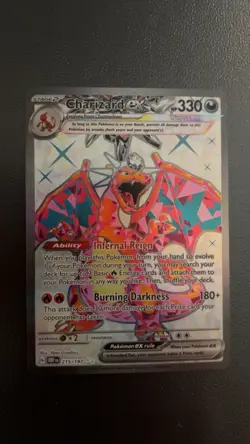 Charizard ex 215/197 Obsidian Flames SIR Full Art Holo Rare Pokemon Card NM - Image 1