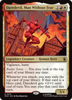 Daredevil, Man Without Fear - Foil Light Play, English Magic the Gathering MTG M - Image 1