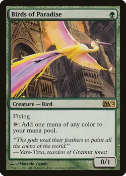 Magic the Gathering MTG - Birds of Paradise - Magic 2012 - LP - Image 1