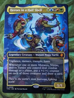 x1 NM - Heroes in a Half Shell (Borderless) (0006) MTG TMC (free shipping in US) - Image 1