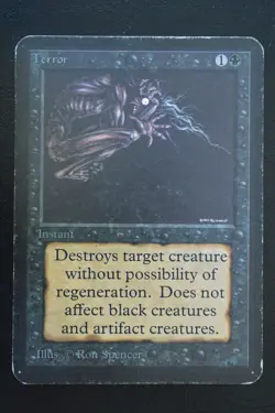 Magic The Gathering MTG TERROR Alpha Edition HP Heavily Played - Image 1
