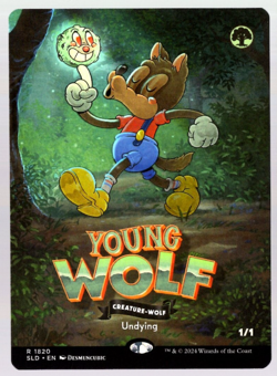 Young Wolf 1820 Borderless Non Foil Twisted Toons Secret Lair MTG Near Mint - Image 1