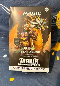 MTG Magic The Gathering Tarkir Dragonstorm Abzan Armor Commander Deck - Image 1
