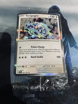 Pokemon Terapagos & Fuecoco Horizons Sealed Promo Card - Image 1