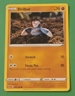 Drilbur 91/185 - Vivid Voltage - Common - Pokemon Card TCG Yuka Morii - Image 1