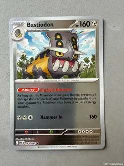 Pokemon TCG * Bastiodon 062/084 Rare Reverse Holo * ME Pitch Black NM - Image 1