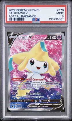 Pokemon Jirachi V (Full Art) 170/189 Swsh10: Astral Radiance Holo PSA 9 - Image 1