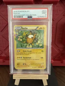 2016 POKEMON XY GENERATIONS RADIANT COLL #RC9 RAICHU PSA 9 - Image 1