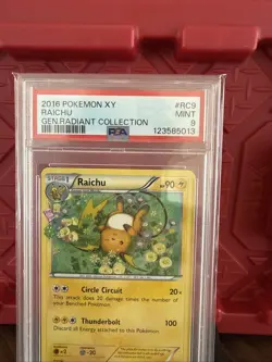 2016 POKEMON XY GENERATIONS RADIANT COLL #RC9 RAICHU PSA 9 - Image 3