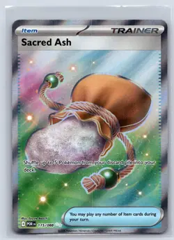 SACRED ASH 115/088 ULTRA RARE PERFECT ORDER POKEMON HOLO NEAR MINT - Image 1