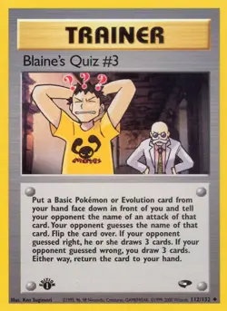 Blaine's Quiz #3 112/132 Gym Challenge LP Unlimited - Image 1