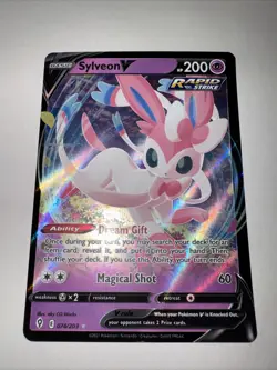 Sylveon V 074/203 Holo V Rare Evolving Skies Pokemon Near Mint - Image 1