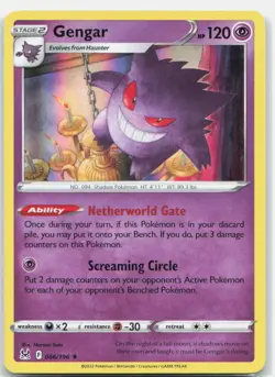 Gengar 066/196 Holo Rare Lost Origin Pokemon Near Mint - Image 1